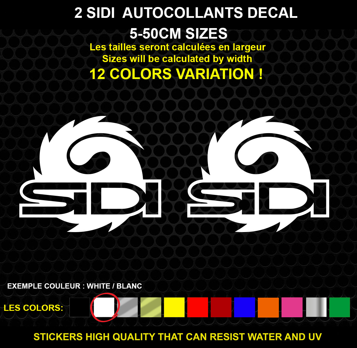 2 Sidi Decorative Stickers – Vehicles & Accessories, Set of 2 Pieces
