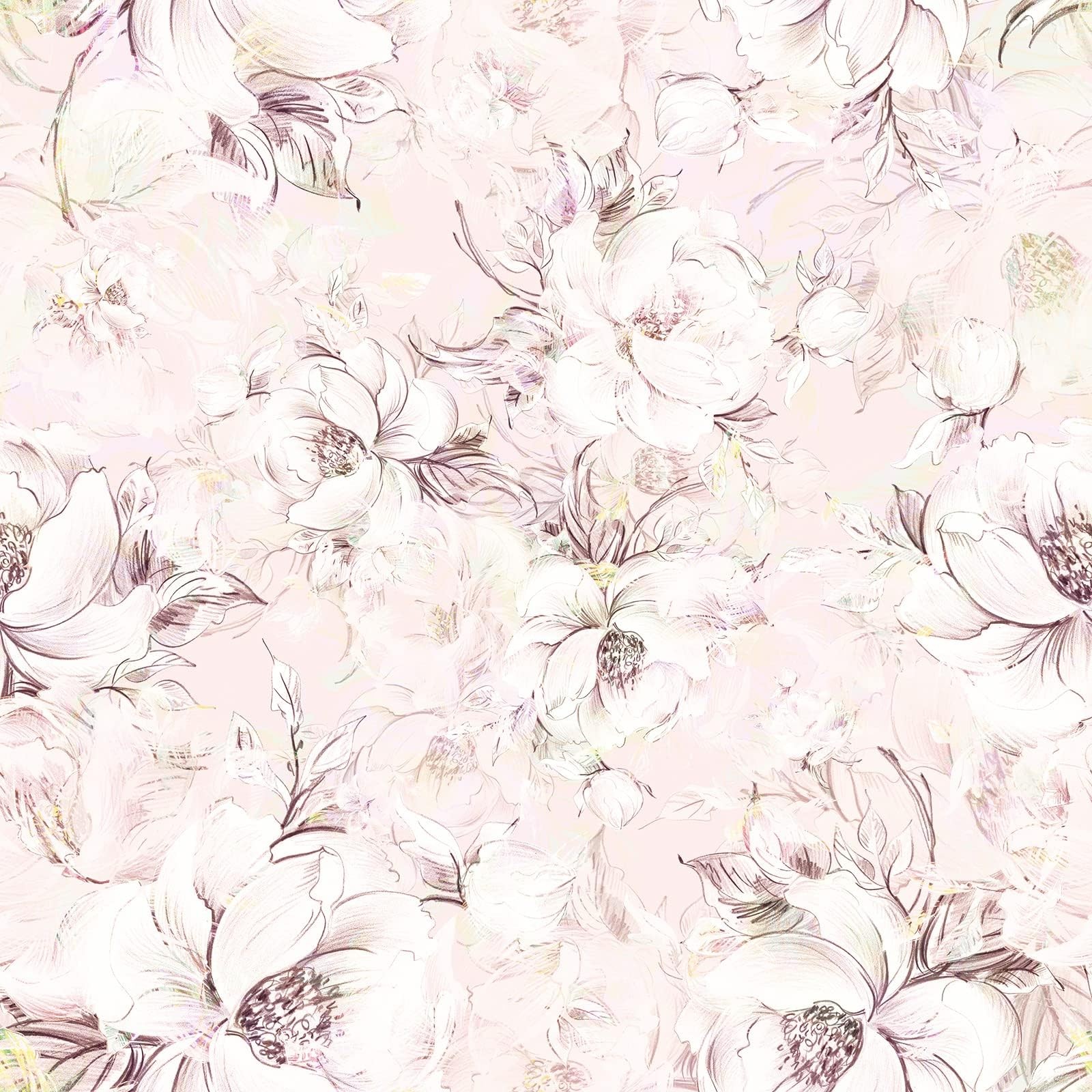 17.5in X 23ft Removable Aesthetic Floral Wallpaper Pink Peel and Stick Renter…