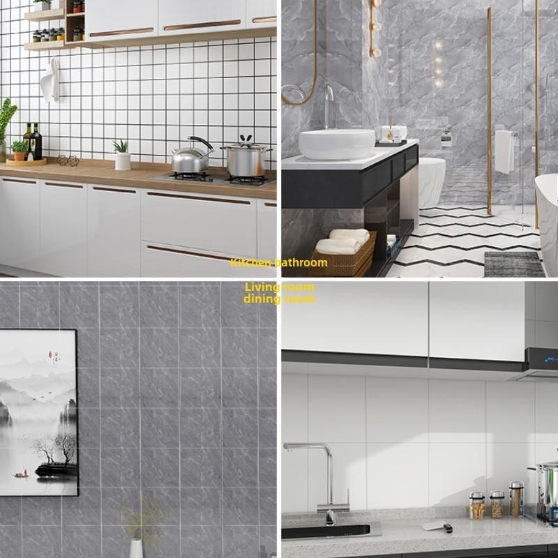 10-50 Pvc Marble Wall Stickers Self Adhesive Waterproof Tile Floor Kitchen Decor