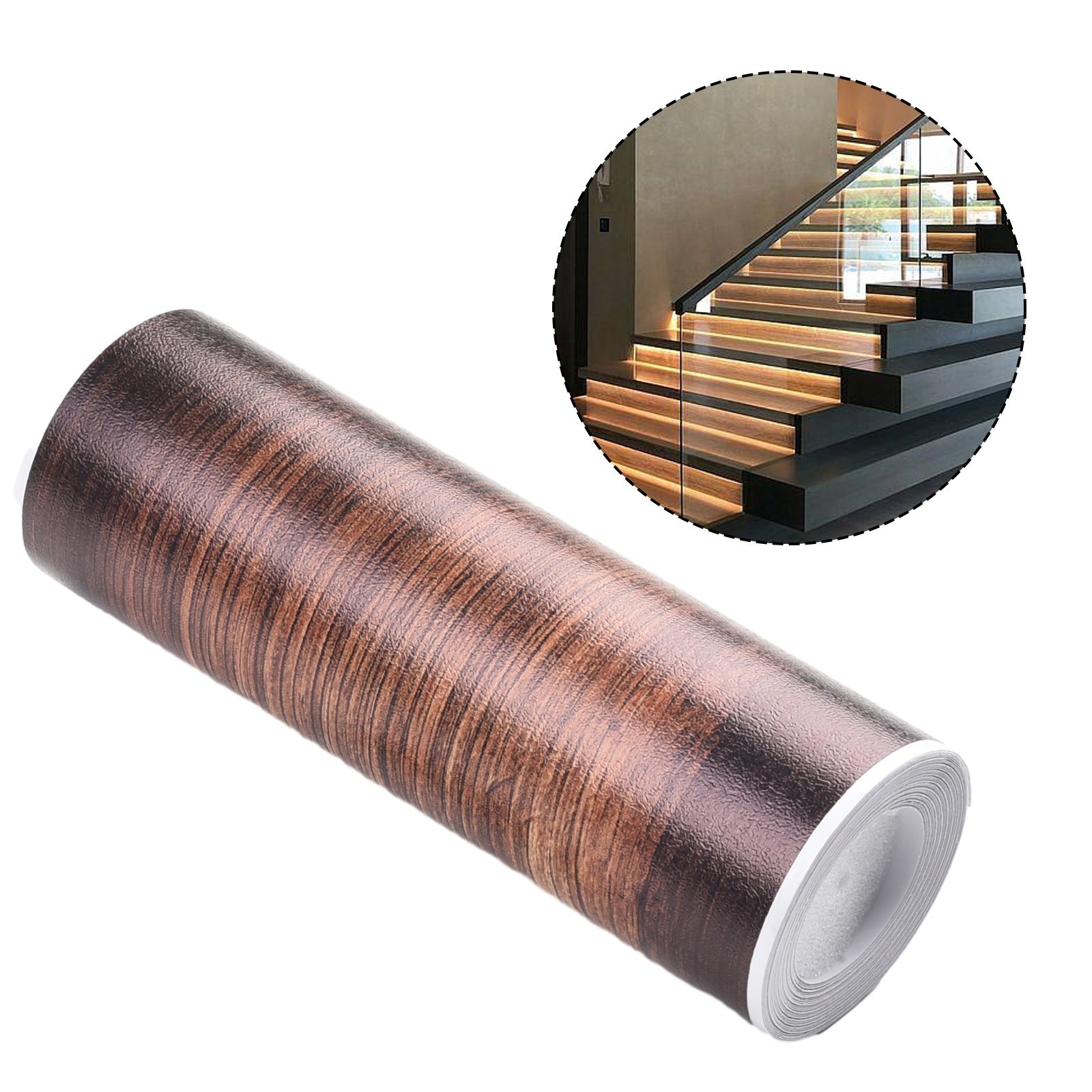 Brandnew New Practical Stair Stickers Decoration Wood Pattern 18 * 100cm