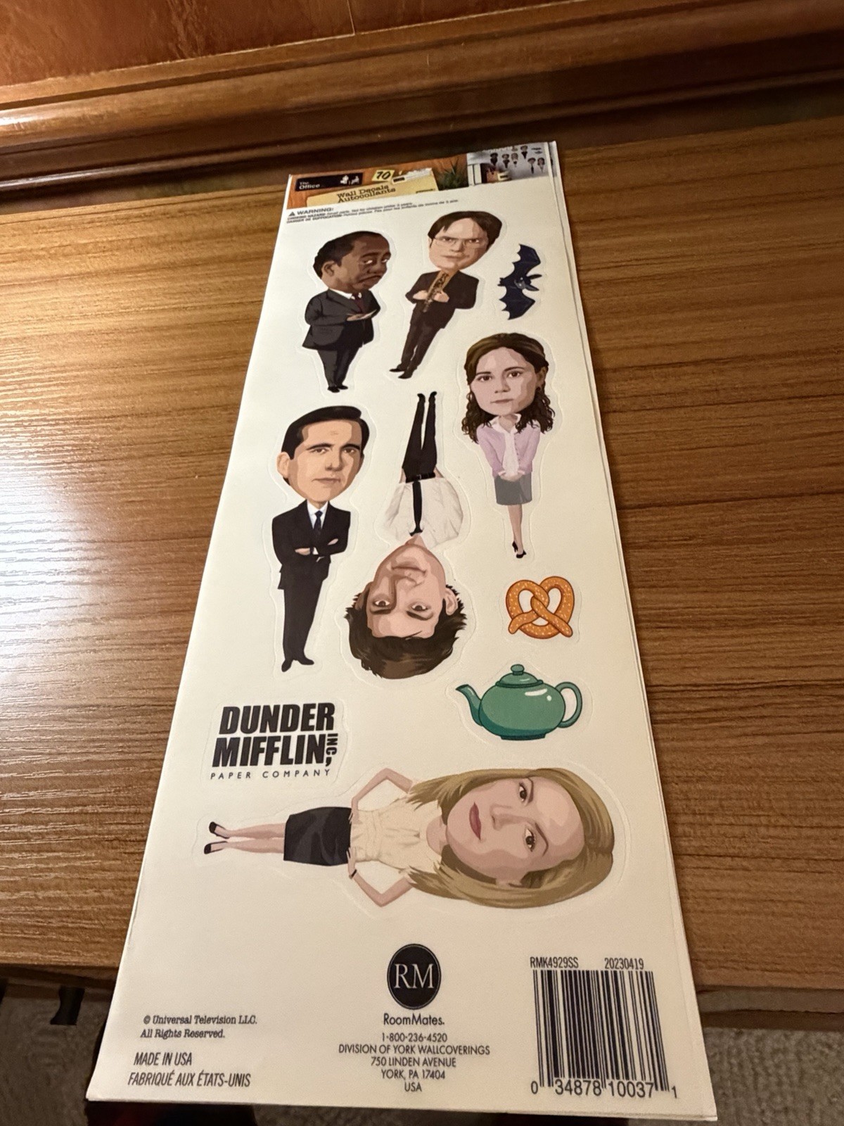 THE OFFICE 10 Wall Decals Removable & Repositional 5” Fat Head Stickers NEW