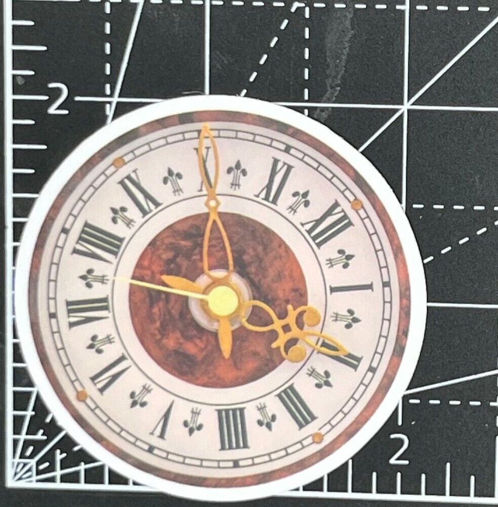 Roman Numeral Old Time Clock – Vinyl Decal Sticker Bomb Scrapbooking Ancient