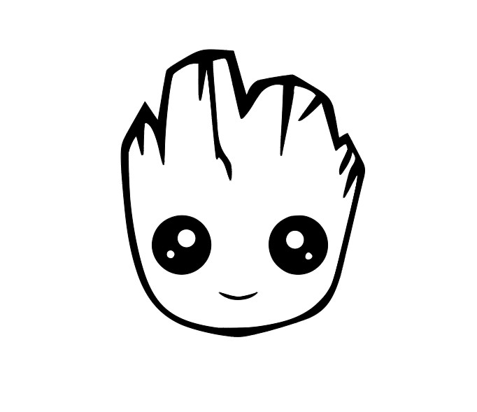 Groot Face Vinyl Decal Sticker -Multiple Colors & Sizes- FREE SHIPPING