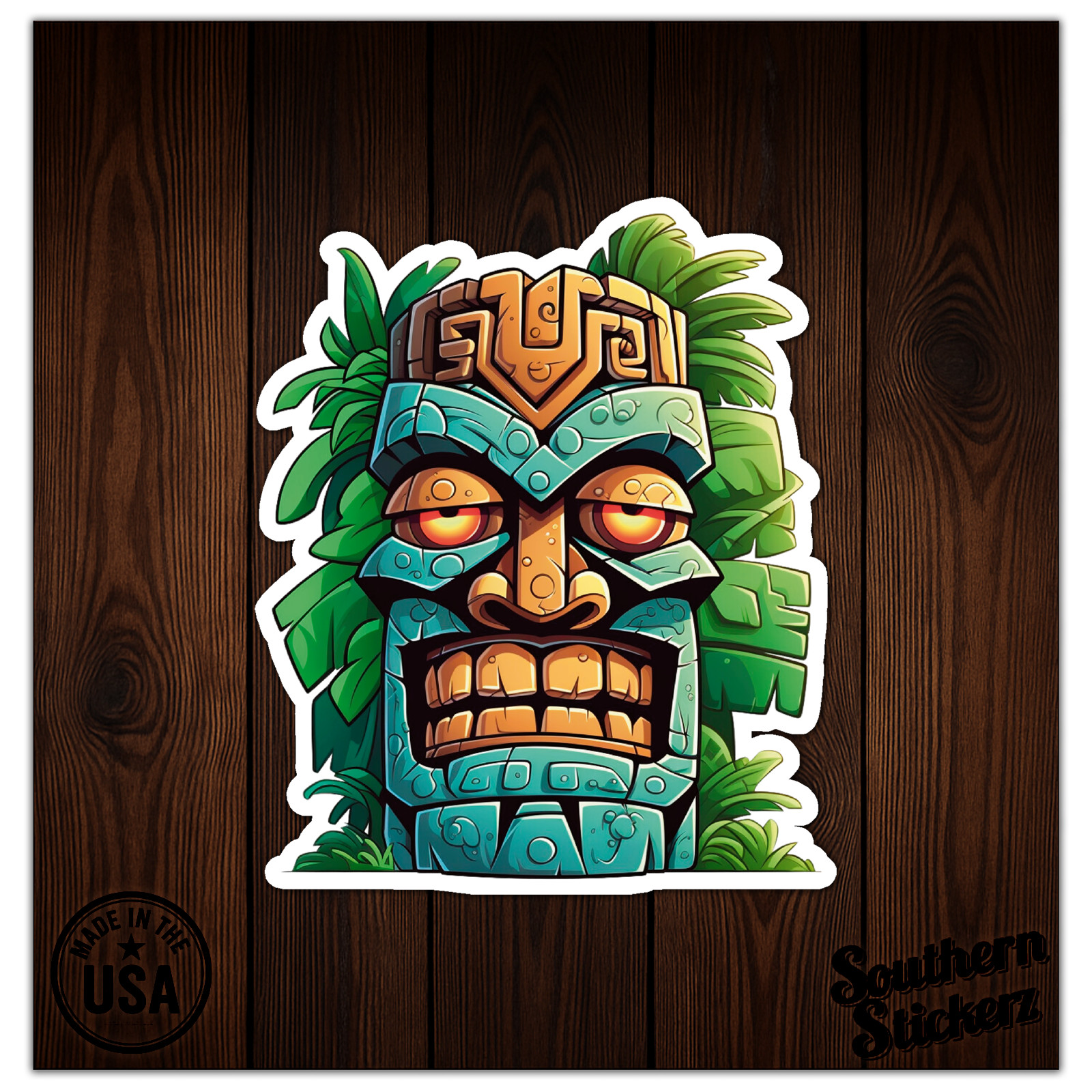 Tiki Statue – Vinyl Decal Sticker – Car Window Laptop – ebn11781