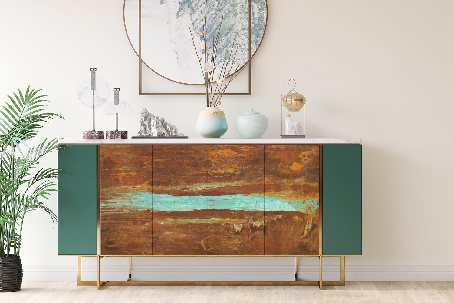 Wall Door Furniture Adhesive Decorative Sticker Decal Old rusted sheet 100×50