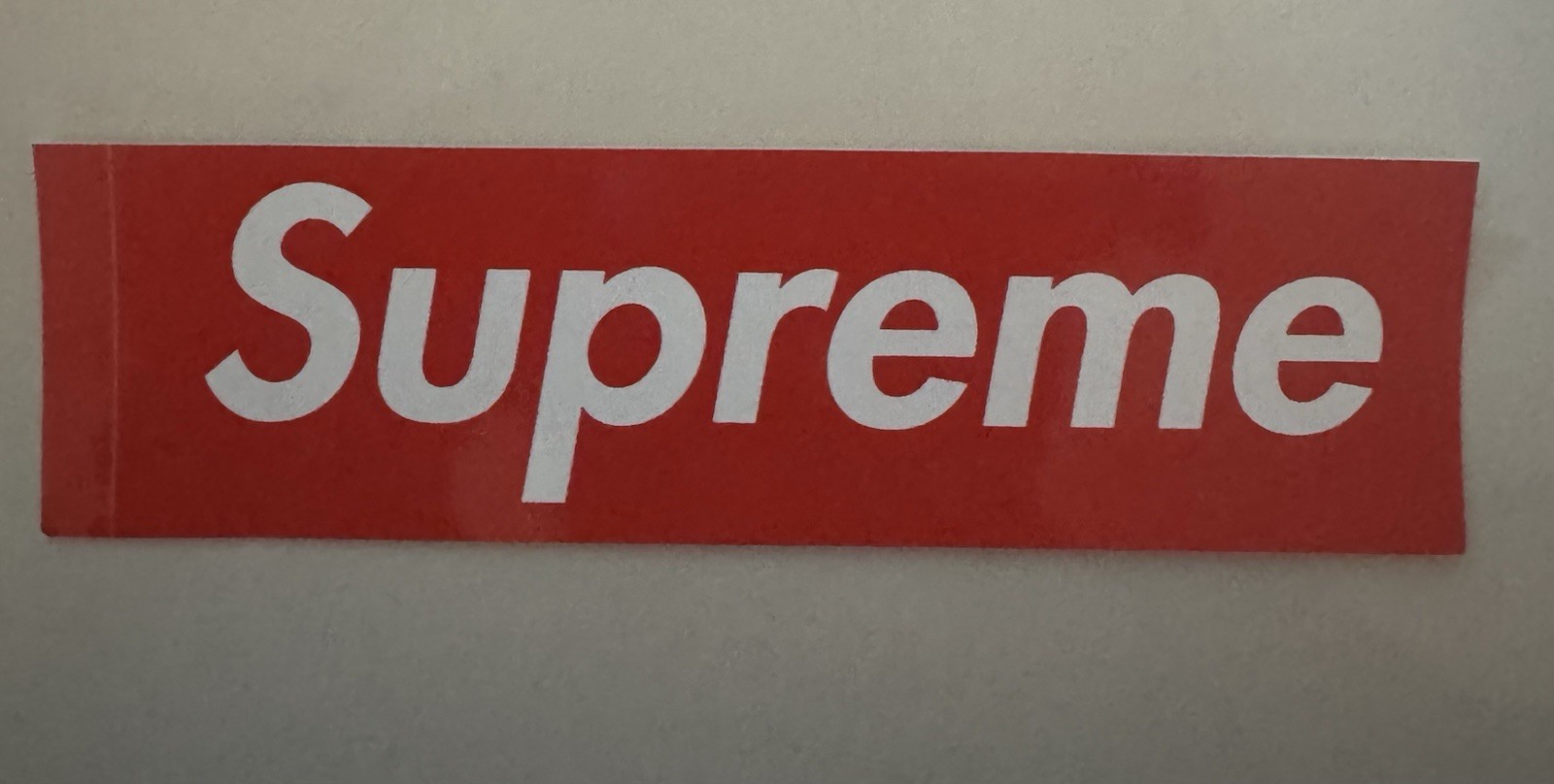Supreme Box Logo Vinyl Sticker Red White Rectangle for Window Car Laptop