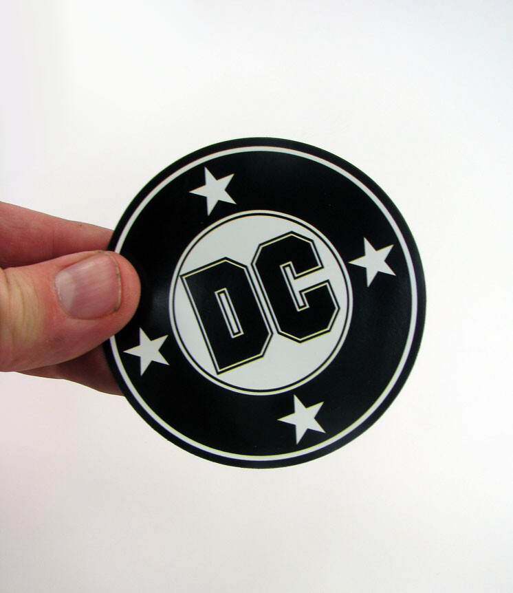 DC Logo Fridge Flex Magnet Comics Retro 1980s Flex Magnet for Car, Truck, Fridge