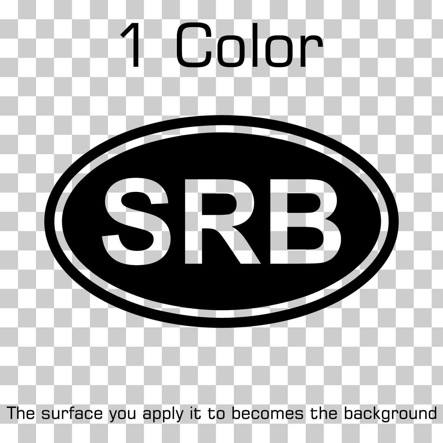 Serbia SRB Oval Country Code Vinyl Decal Sticker for Car Window Laptop & Gifts