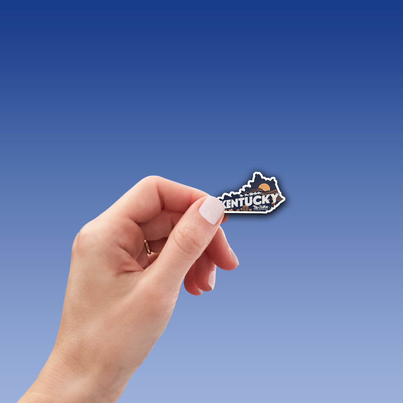 Retro Vinyl State Sticker – Kentucky