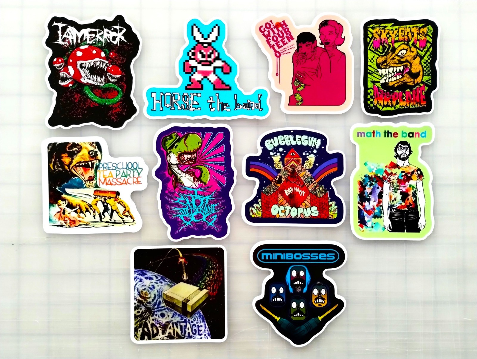 Nintendocore Vinyl Sticker Lot (10 Pack) grindcore cybergrind death metal punk