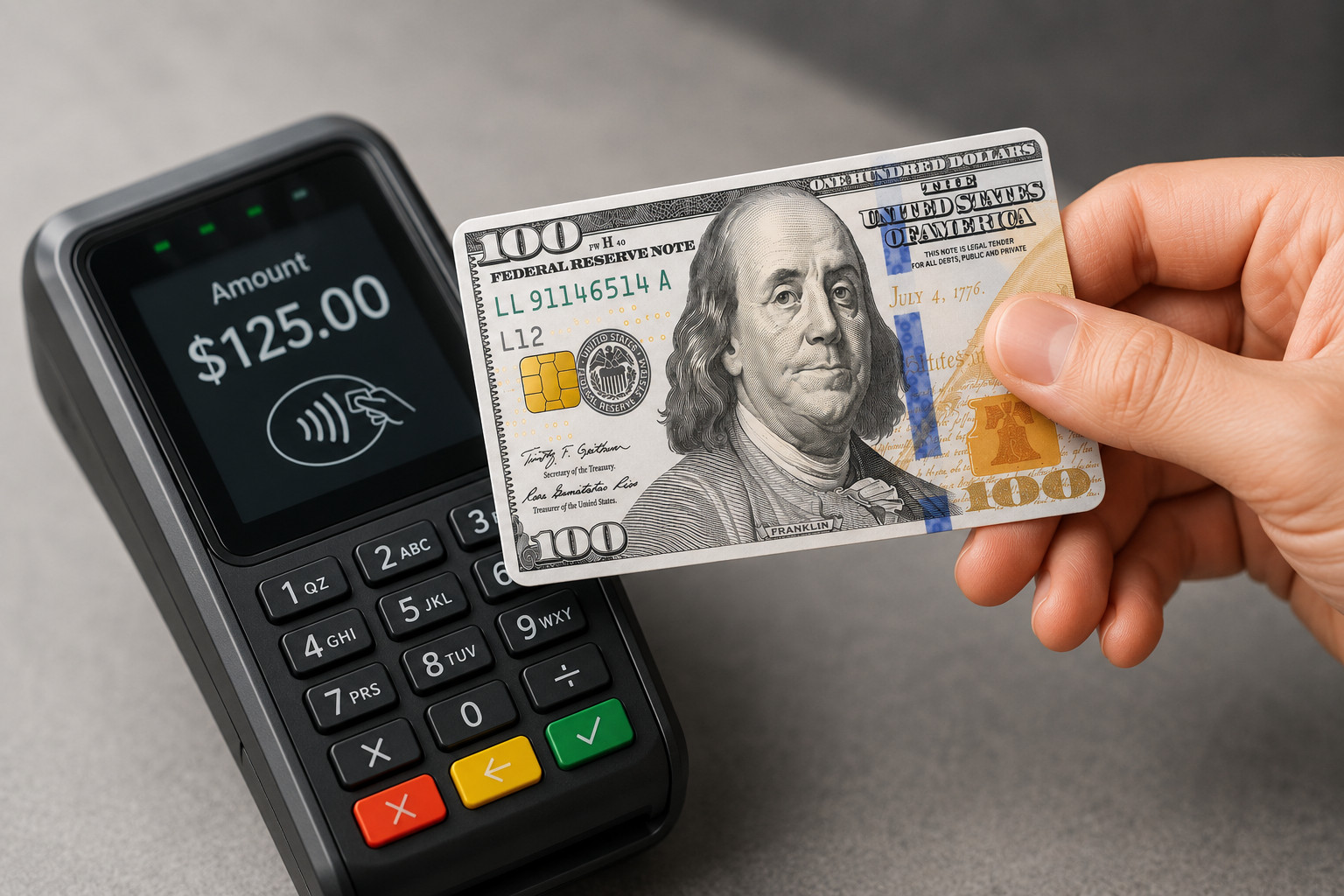 100 Dollars Bill Banknote Credit Card Skin Funny Debit Card Vinyl Sticker