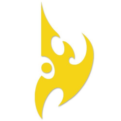 Stickers – StarCraft II – Protoss Cutout Yellow 6" Logo Sign Symbol New Licensed