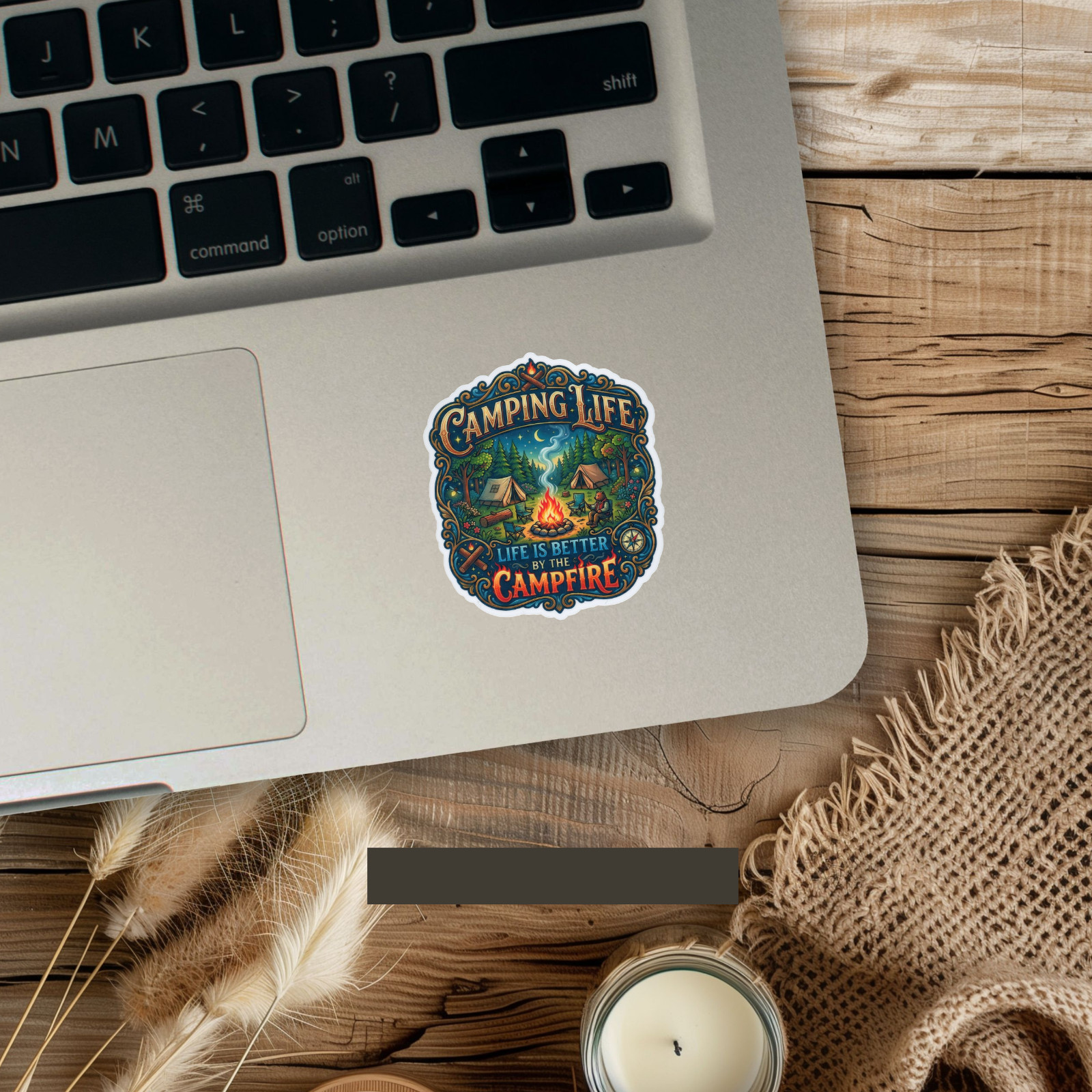 Camping Life Life Is Better By The Campfire Vinyl Sticker