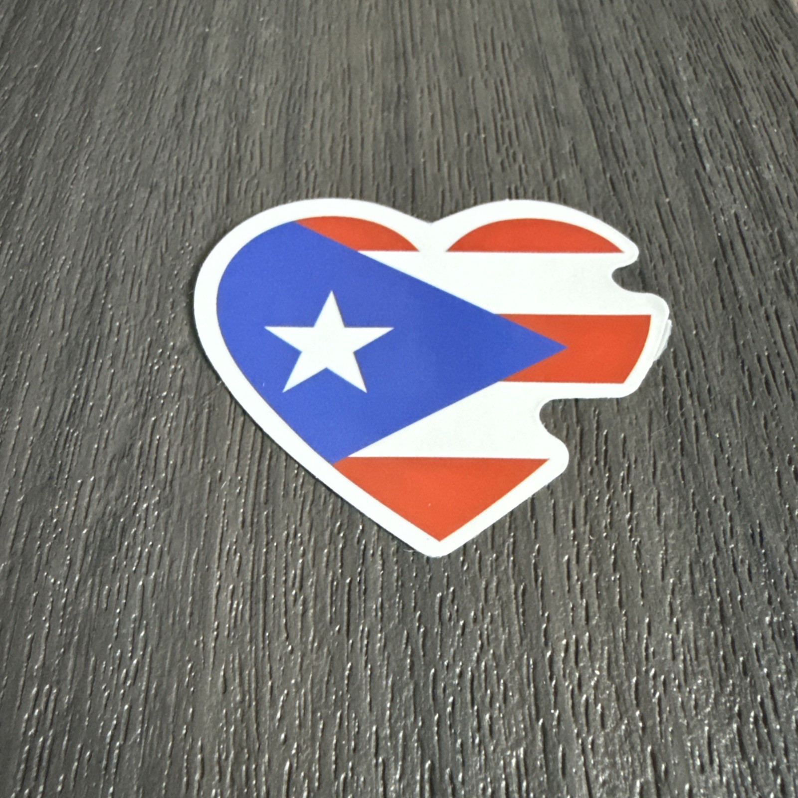 Puerto Rican Hearth Sticker Flag Pride
