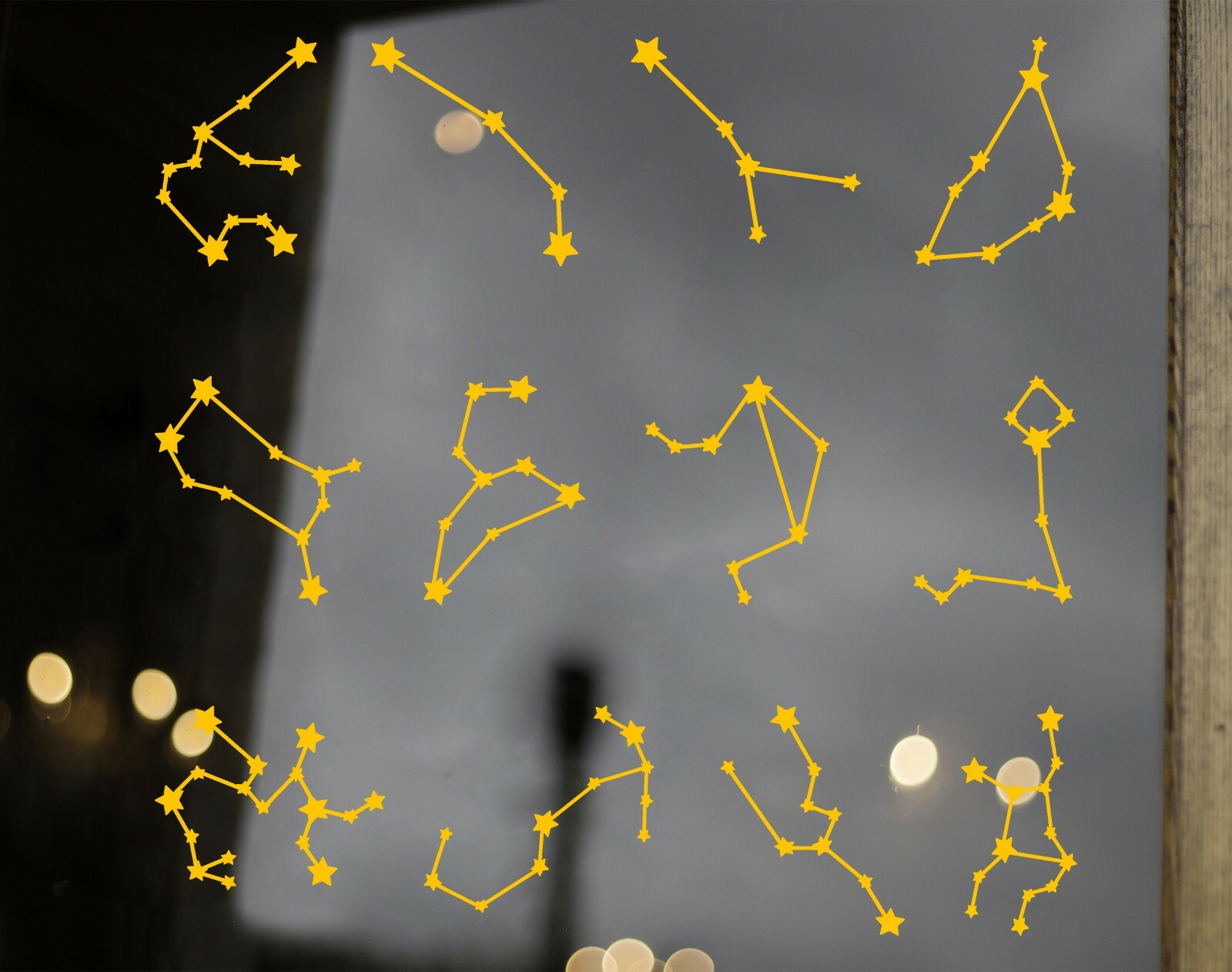 12 Constellation Vinyl Decals – Stars Zodiac Astrology Signs – Die Cut Stickers