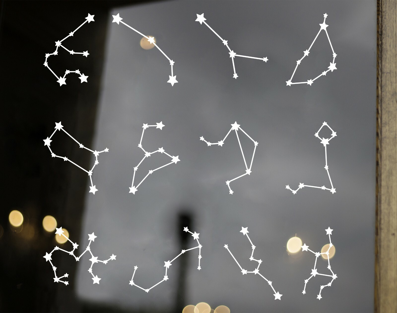 12 Constellation Vinyl Decals – Stars Zodiac Astrology Signs – Die Cut Stickers