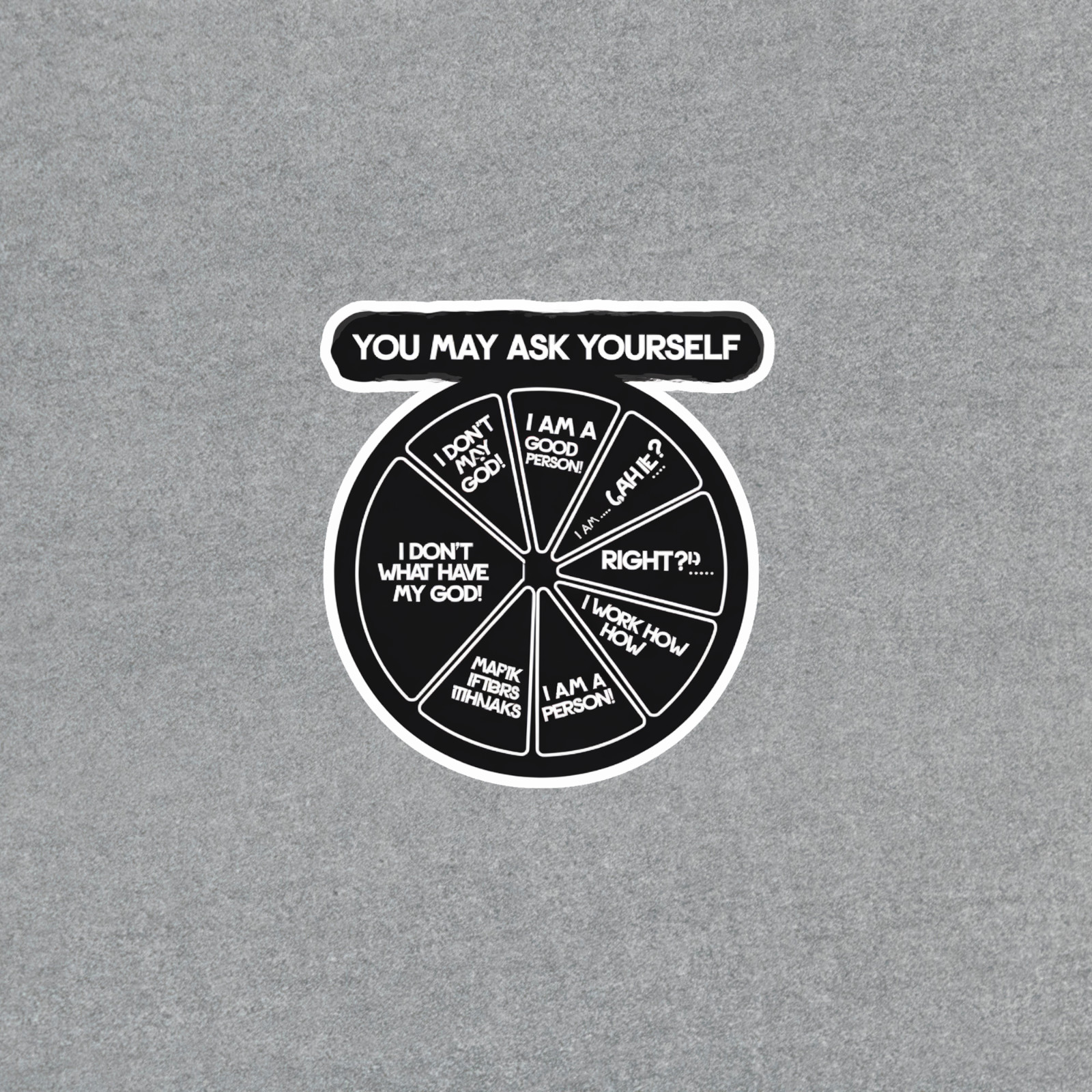Motivational Self-Reflection Pie Chart Sticker – Inspirational Decal for Journal