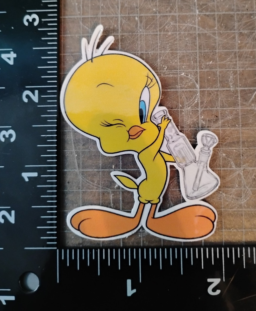 Funny 420 Tweety Bird Stoner Humor Vinyl Decal Sticker