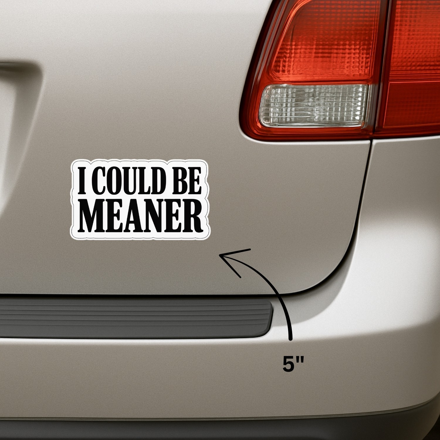 4Pcs I Could Be Meaner Stickers – Minimalist Edgy Humor Vinyl Decals