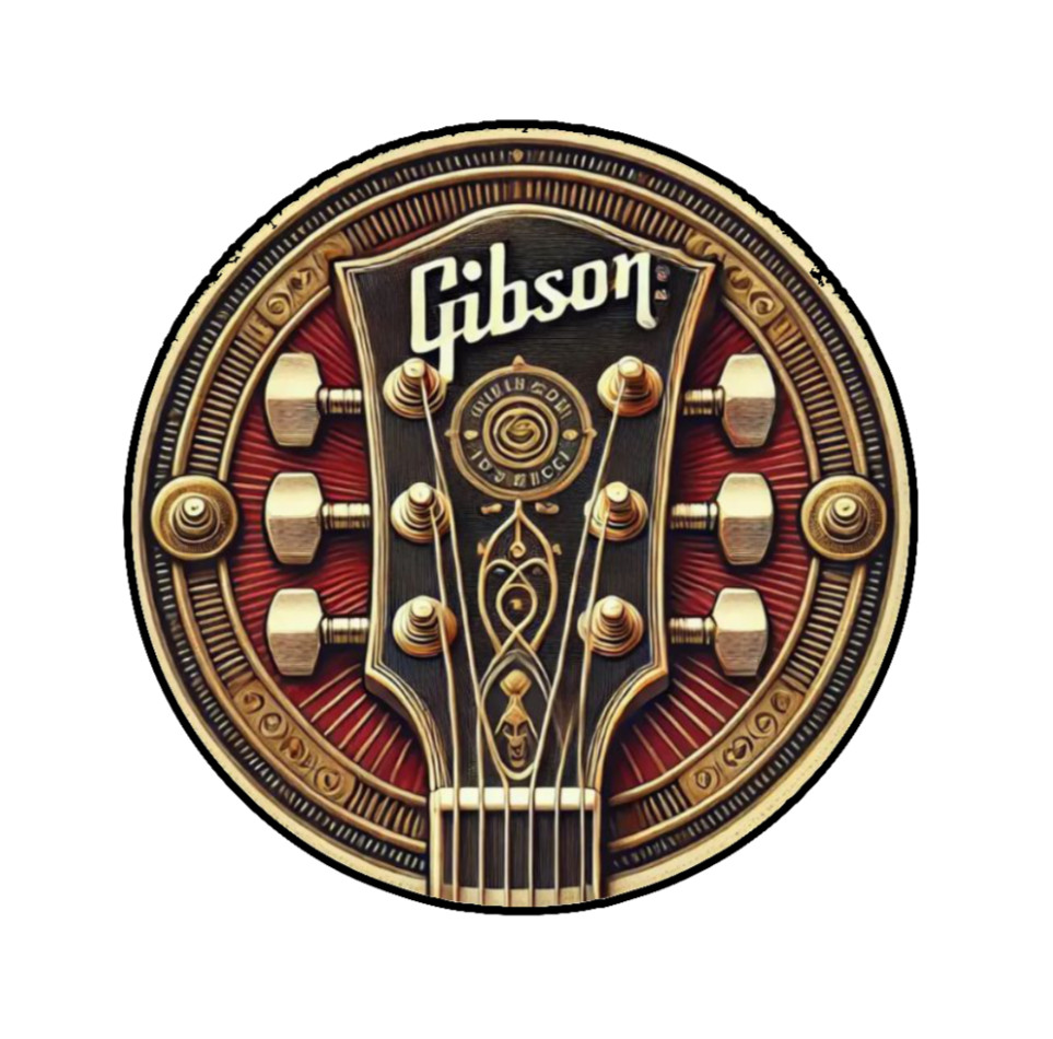 Guitar Gibson – 4in Handmade Vinyl Decal Auto Cooler Laptop Case Lg Cup Decor 26