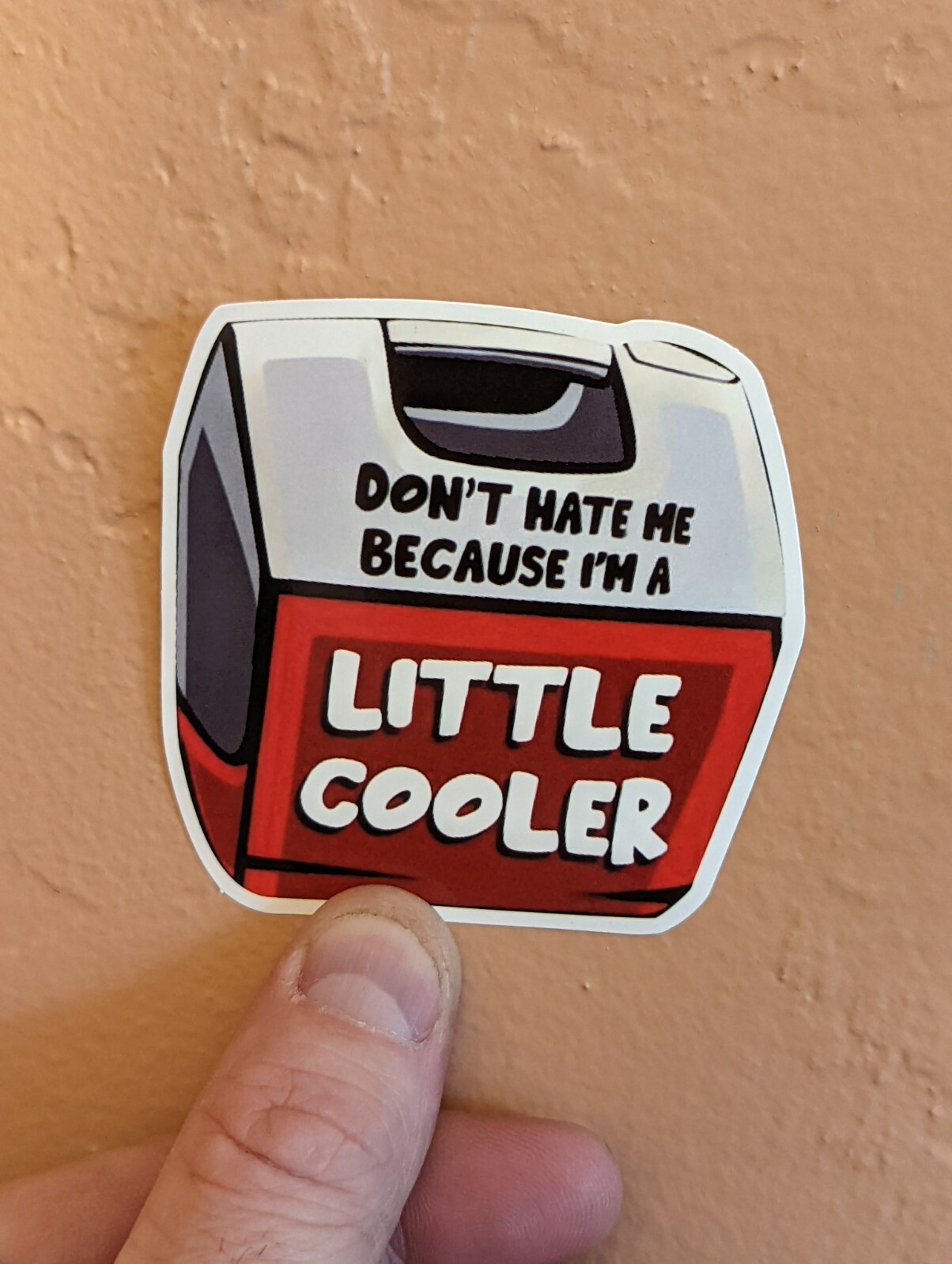 5-pack funny Little Cooler sticker 3" waterproof vinyl stickers