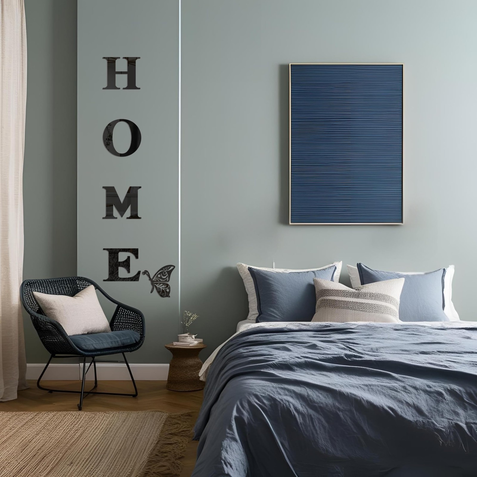 Acrylic Home Letters Wall Décor Mirror Stickers Living Room Bedroom Wall