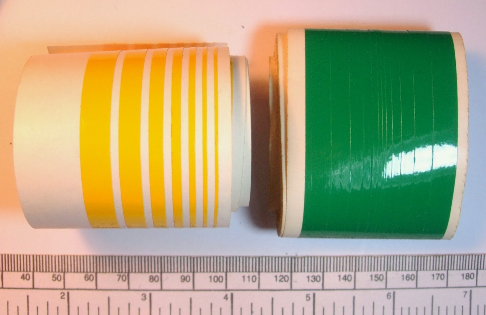 Stika Strip – Self-adhesive vinyl part used rolls 1 of each green / yellow
