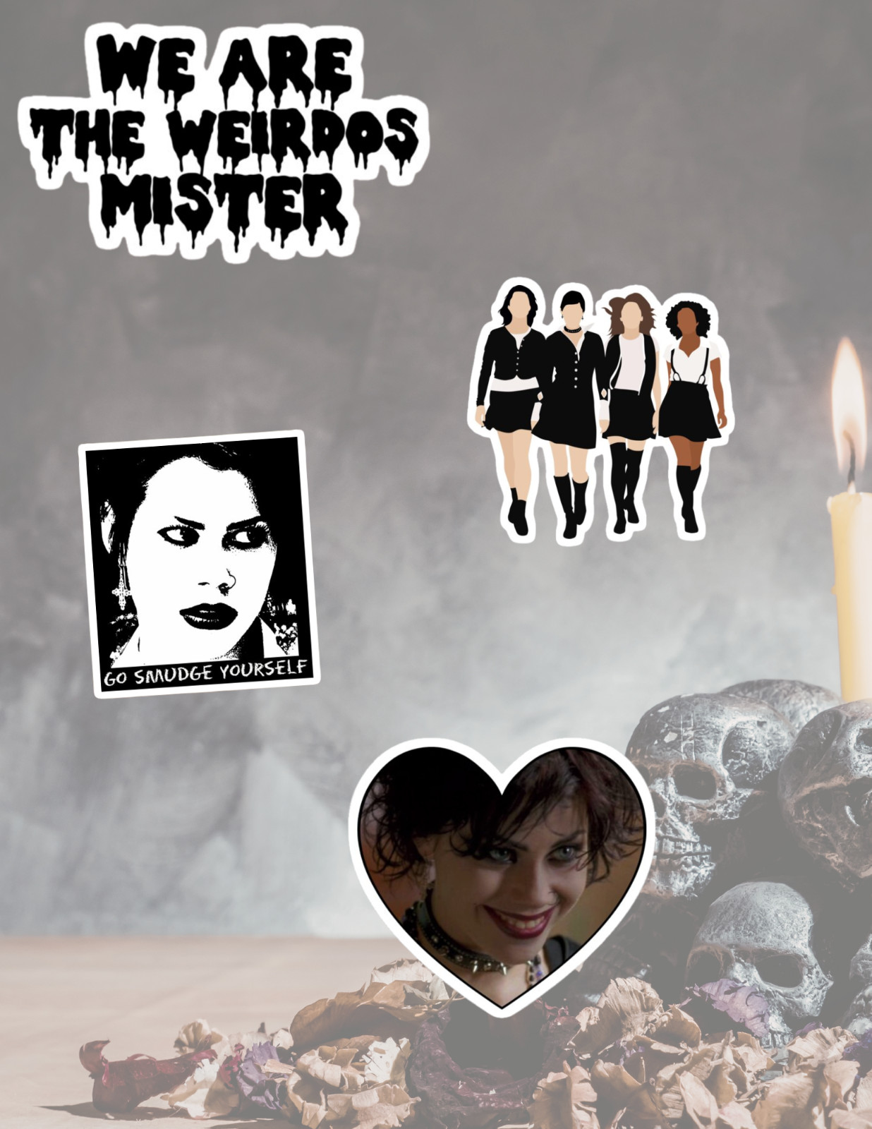 The Craft Horror Movie 4pc Sticker Pack