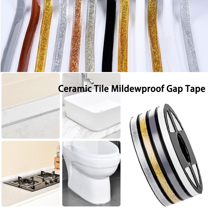 Ceramic Tile Mildewproof Gap Tape Self-Adhesive 8mmx6M Waterproof Seam Sticker