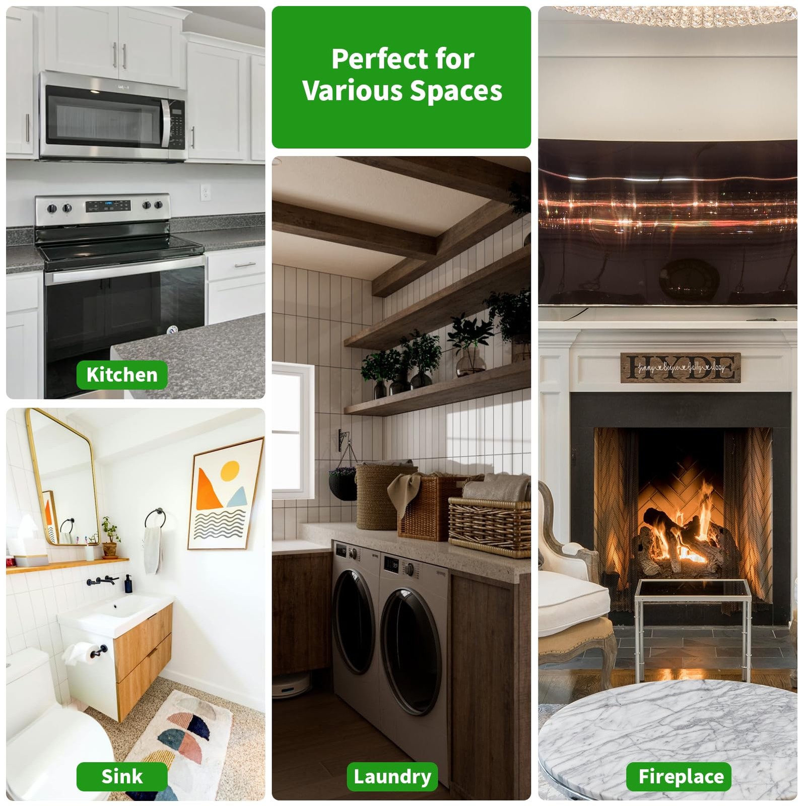 Self-Adhesive Kitchen Backsplash, Marble Look Decorative Tiles (10 Tiles)