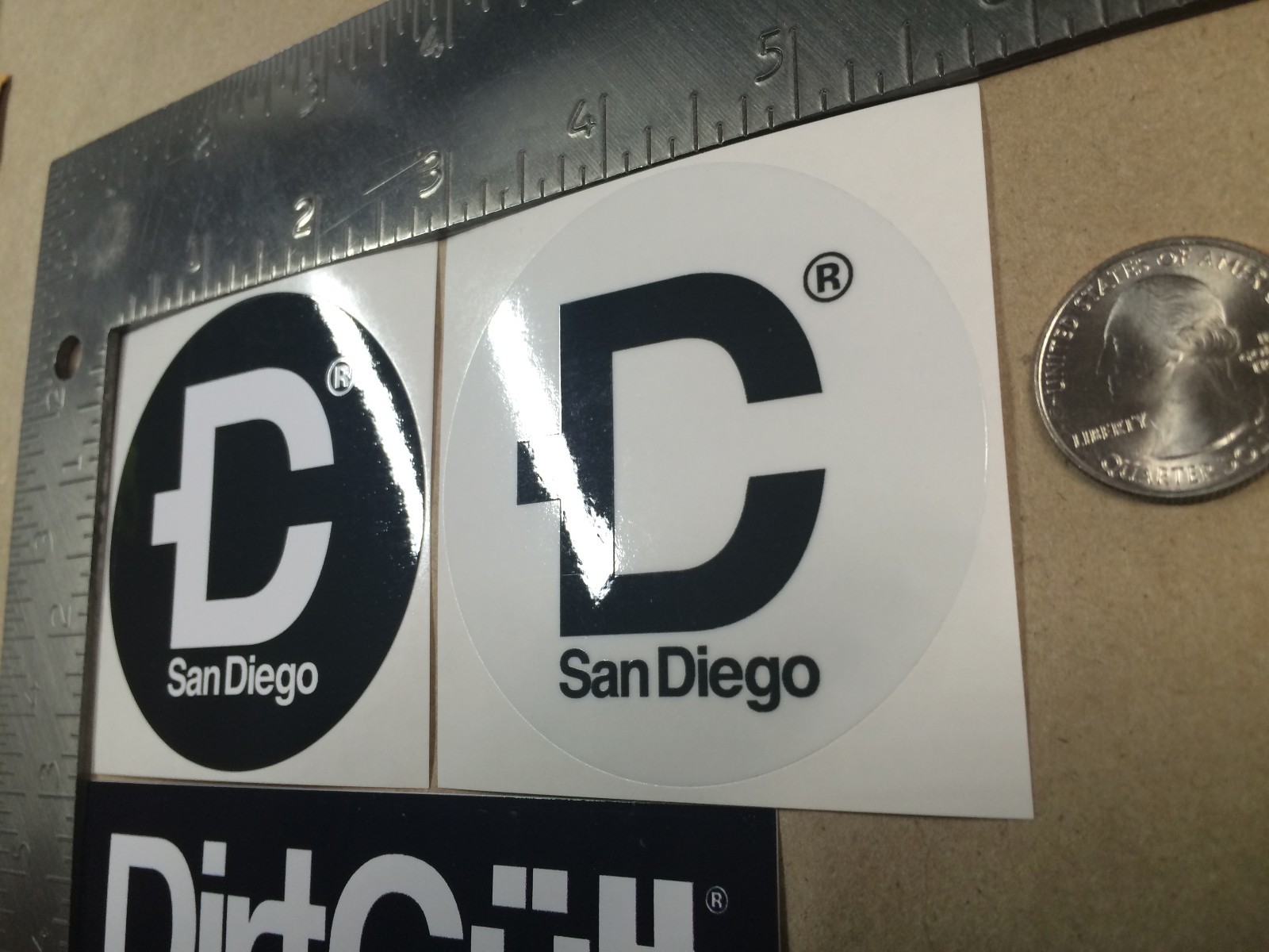 Lot of 4 Dirt Cult Clothing San Diego Stickers DirtCult Dirt Bike Mountain Bike
