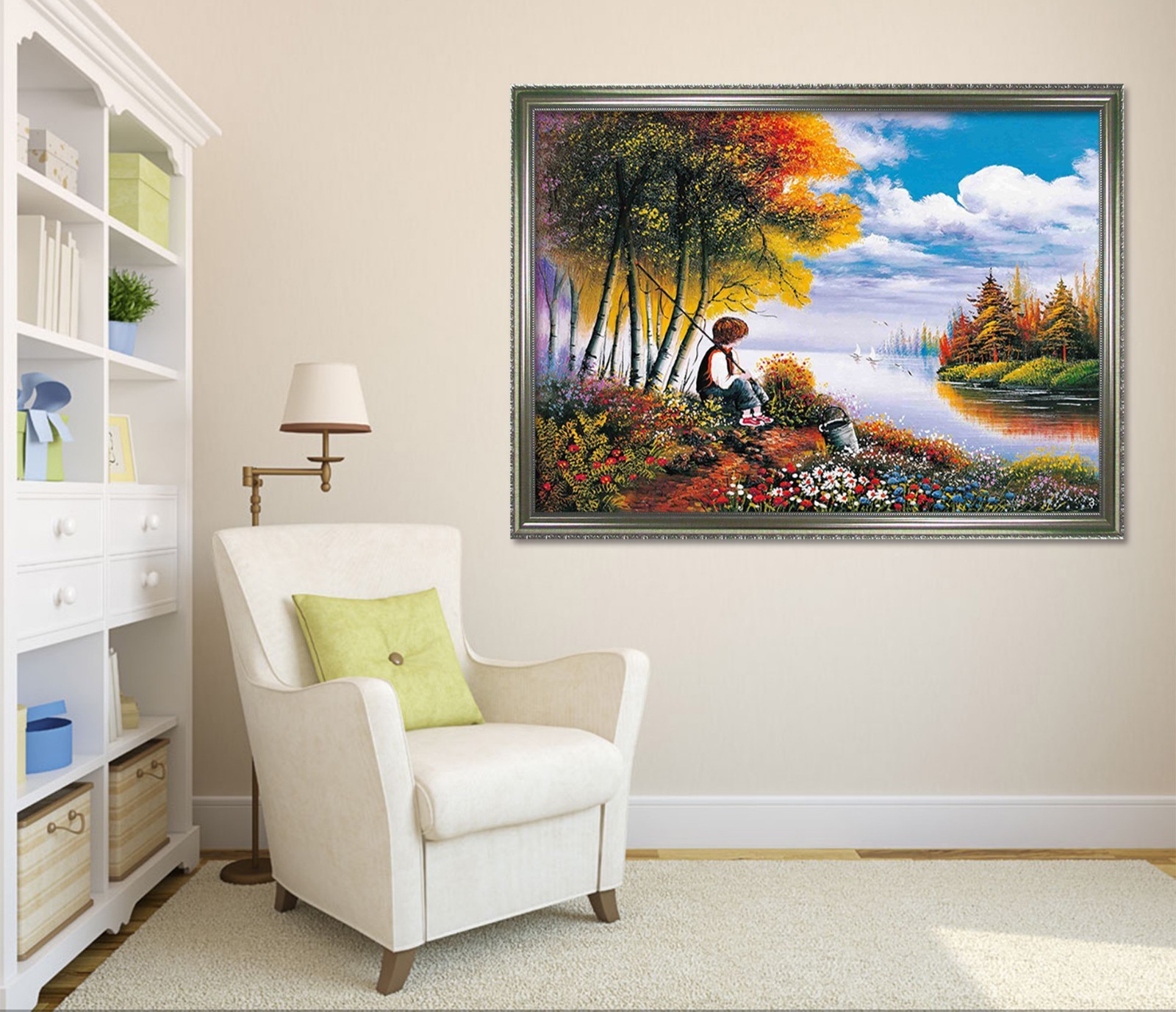3D River Tree 676 Fake Framed Poster Home Decor Print Painting Unique Art Summer