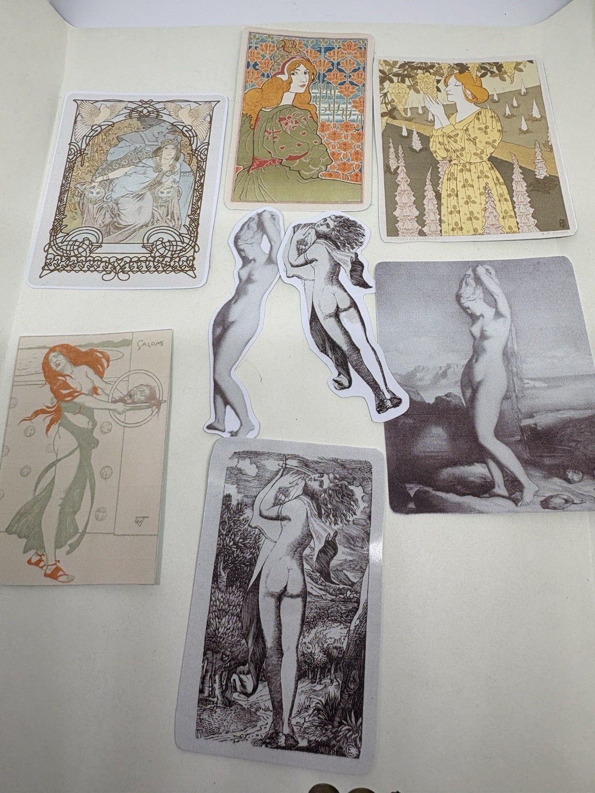Vintage Style Sticker Set Art Deco Vintage Beautiful Women In Art History #Mood