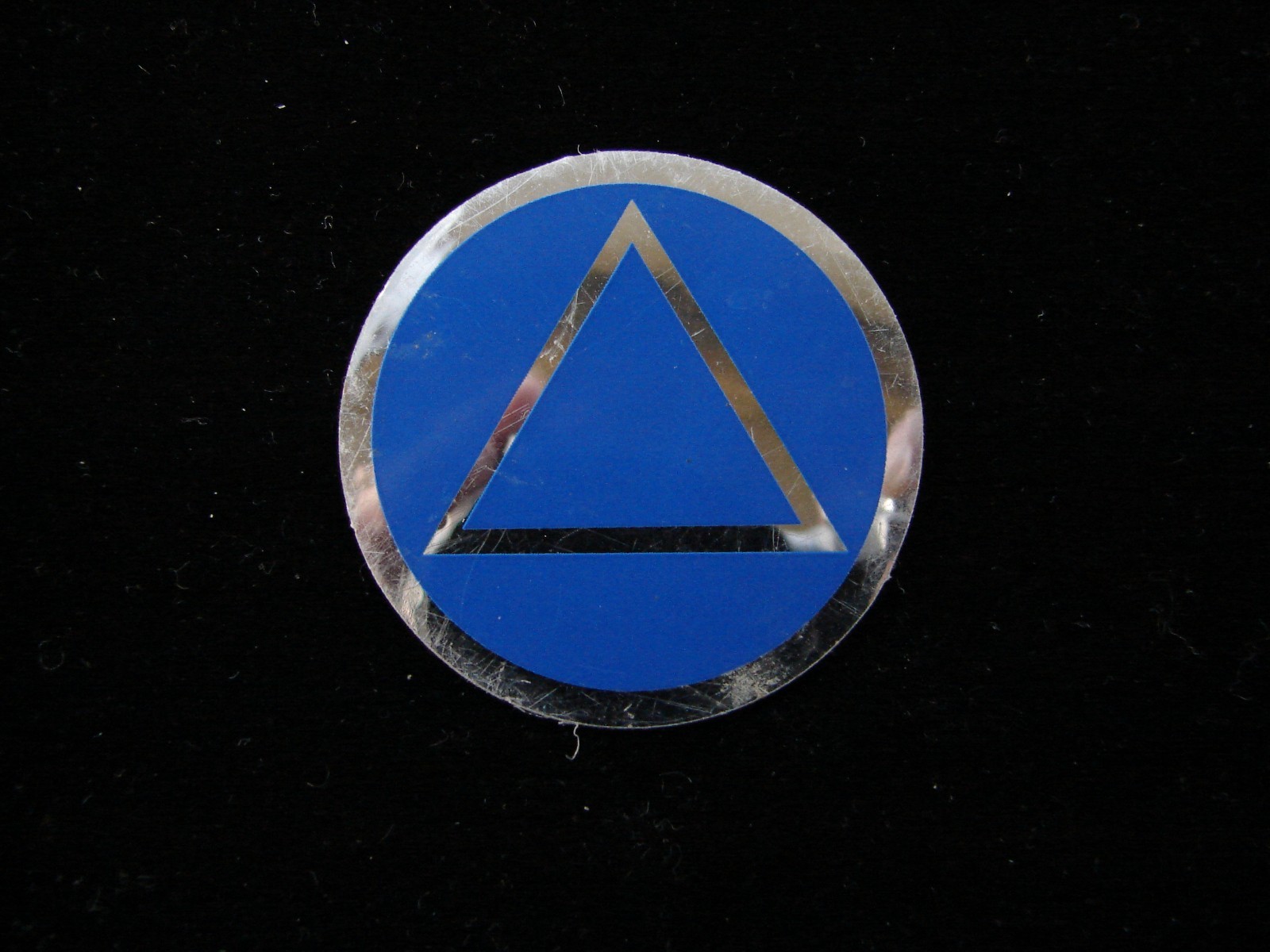 Alcoholics Anonymous AA Symbol Decal 1-1/2"" Round Window or Bumper Sticker