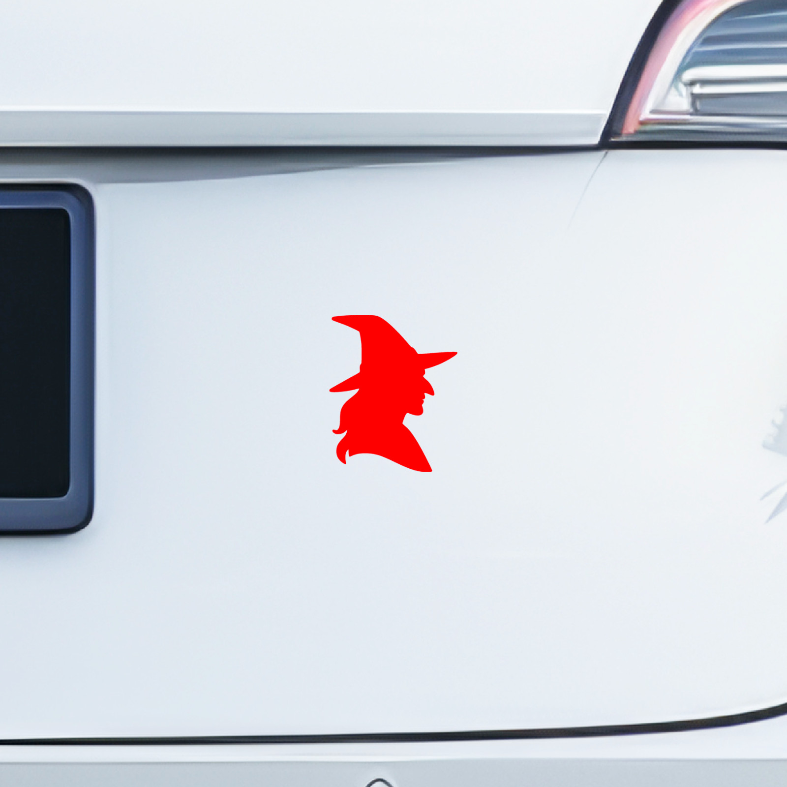 Witch Silhouette Vinyl Stickers – 6 Pack Halloween Decals, Weatherproof