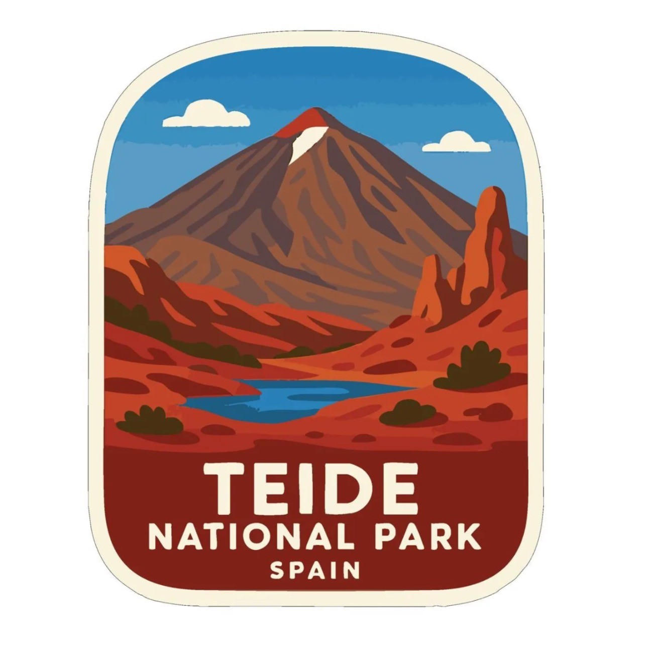 Teide Spain Iron On Heat Transfer Vinyl HTV Die-Cut World National Parks