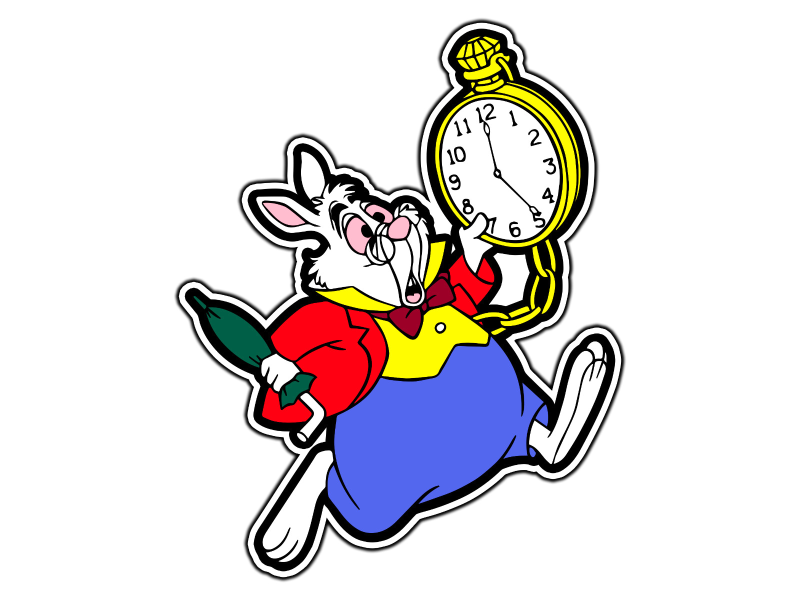 #979 The White Rabbit #1 Animated Cartoon Sticker Waterproof Vinyl Decal Die-Cut