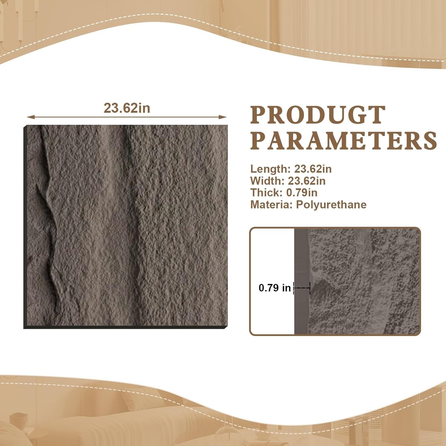 8 PCS 3D Faux Stone Wall Panels for Stunning DIY Home Decor