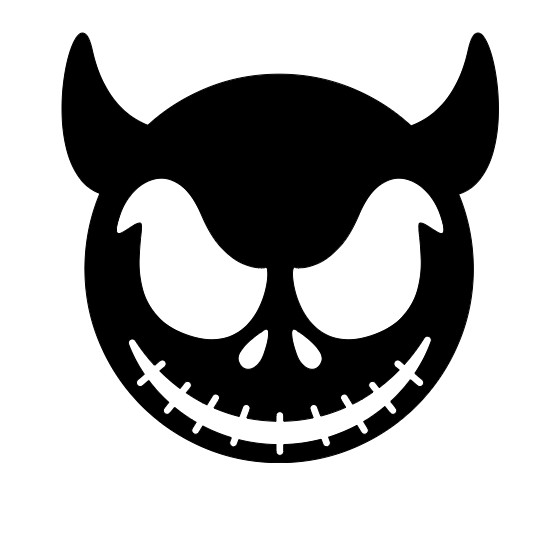 Devil Face Vinyl Decal Sticker Car Truck Window Laptop Halloween Evil