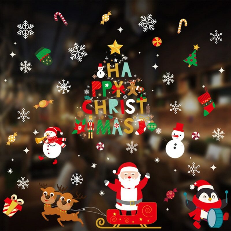 Christmas Snowflake Window Sticker Christmas Wall Stickers Room Wall New