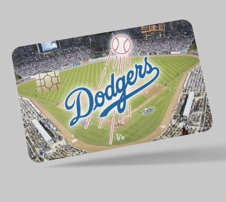 LA Dodgers Stadium Credit Card Skin Baseball Debit Card Vinyl Sticker