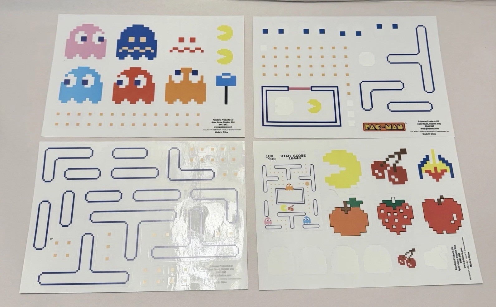 Vintage Pac man Stickers Arcade Pixel Assorted Sticker Video Games Pacman Retro