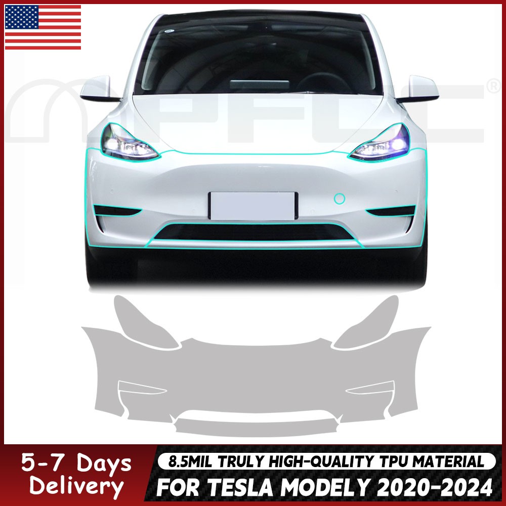 Tesla Model Y 2020-2024 PRO Series PreCut Paint Protection Film Clear Bra PPF