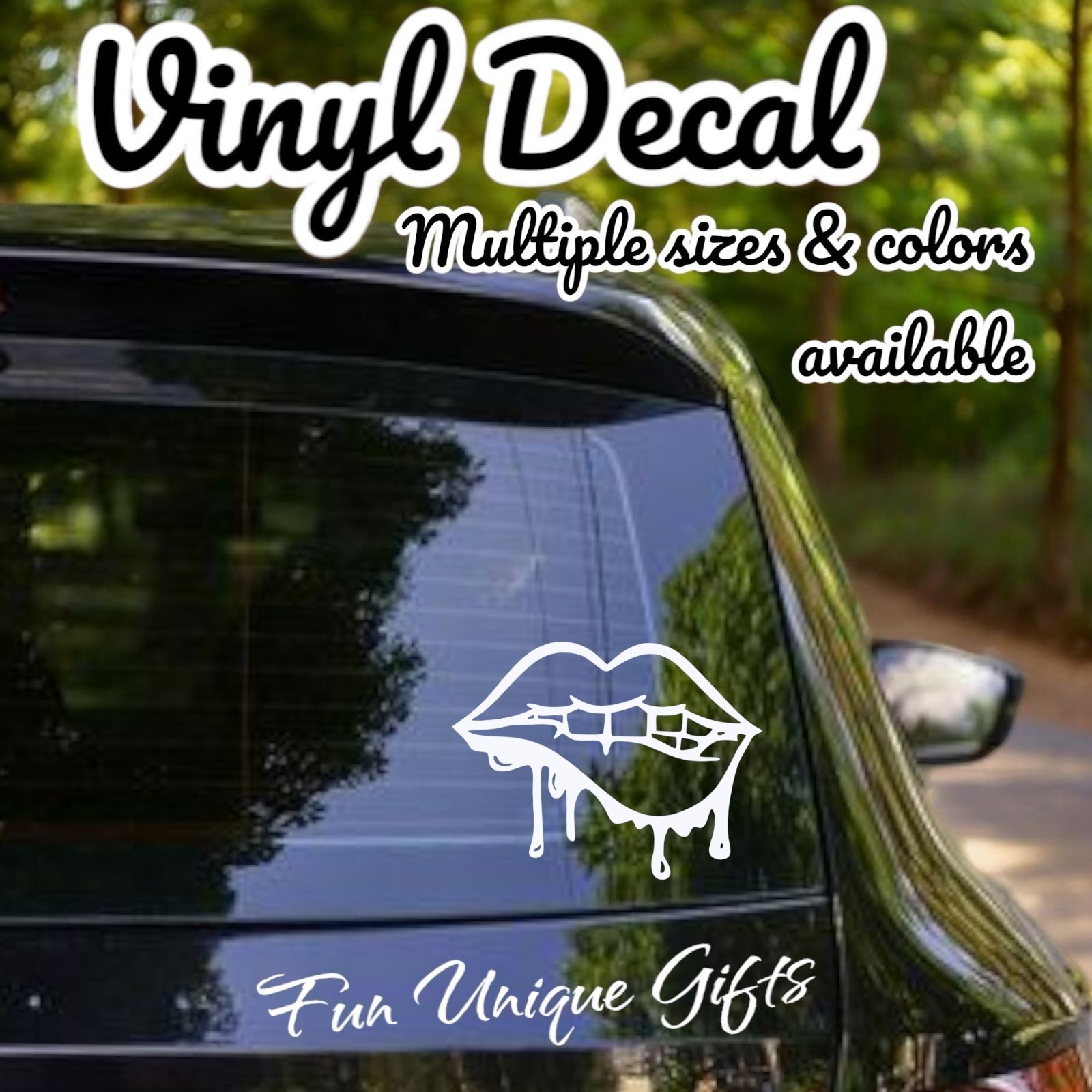 Lips Vinyl Decal Sticker -Multiple Colors & Sizes Available- FREE SHIPPING!