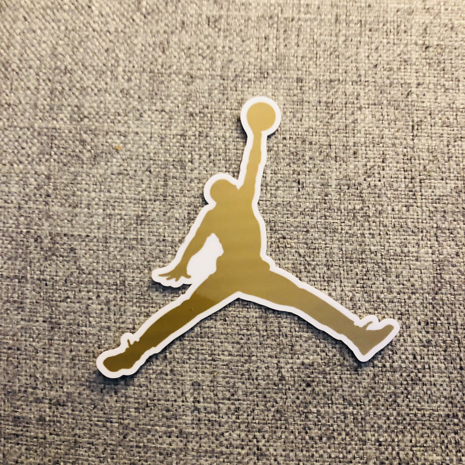 Authentic Air Jordan Jumpman Sticker (3.5" x 3.5") Nike Gold Flight Logo