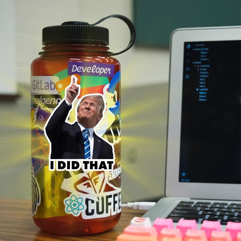 100 Pcs Trump I Did that Stickers, Funny, Mixed 5 Different Patterns, 3" Large S