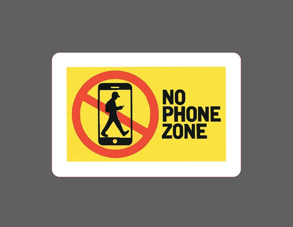 No Phone Zone Sticker Warning Waterproof – Buy Any 4 For $1.75 Each Storewide!
