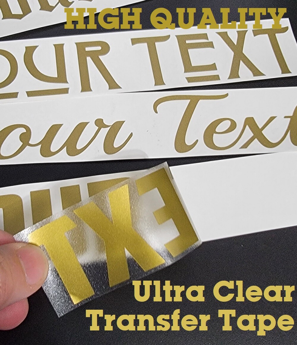 Custom Made Text Vinyl Lettering Name Numbers Decal Sticker Car Window Wall Bike