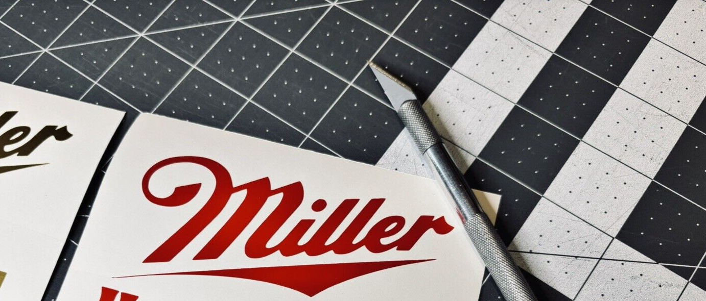 Miller Beer Vinyl Decal-Many Sizes/Colors Buy 2 Get 1 FREE