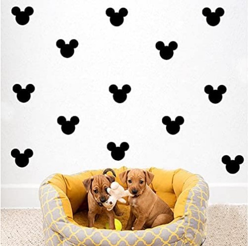 Cartoon Wall Sticker,Cute Animal Wall Art Easy RemovableBlack